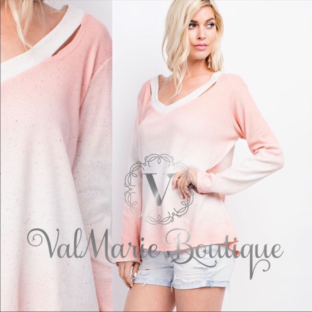 FEELING BEACHY coral ombré top - Picture 3 of 5